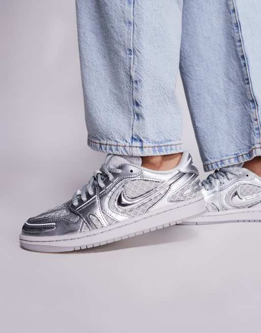 Nike Air Jordan 1 Methode of Make Low - Unisex sneakers in grijs en zilver, 5 van 5