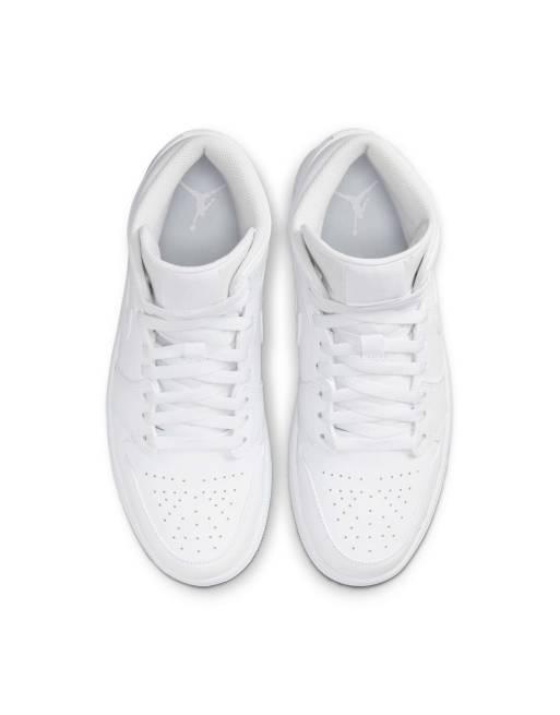 Nike Air Jordan 1 Mid chaussures blanches, 4 de 4
