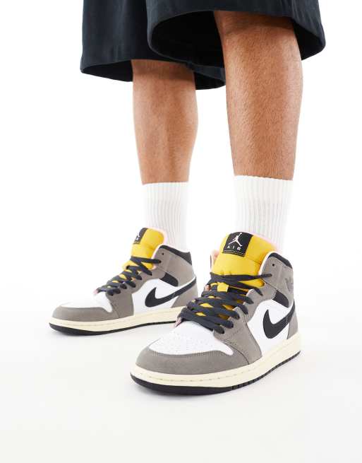 Jordan Volt Gold Outfit Nike Air Jordan Mid SE Trainers In Off