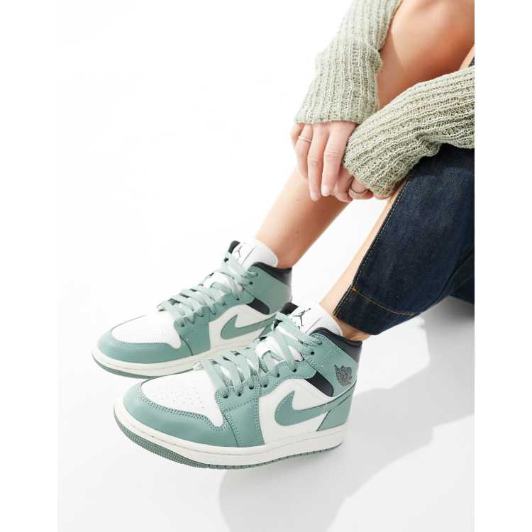 Nike Air Jordan 1 Mid Sneakers alte verde salvia ASOS