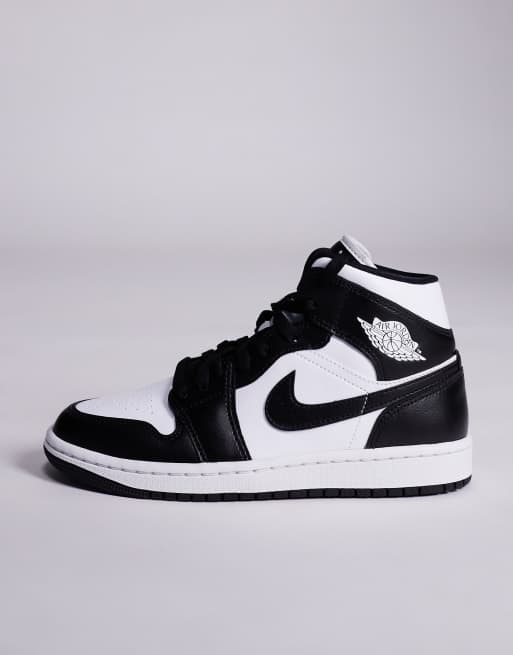 Nike - Air Jordan 1 Mid - Sneakers i hvid og sort  , 2 af 5