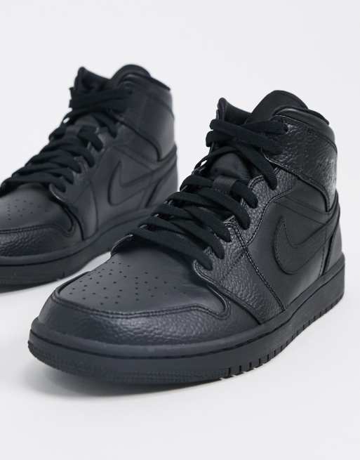 men's air jordan 1 mid black