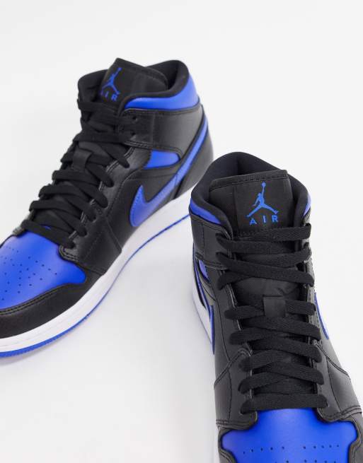 Air jordan 1 blauw zwart new arrivals