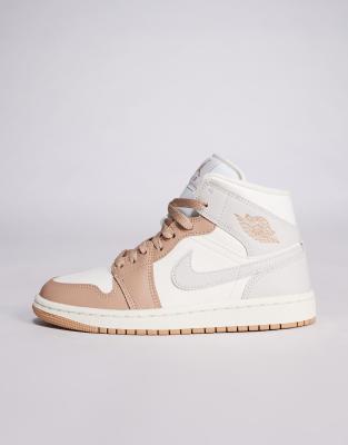 Jordan Nike Air  1 Mid Sneakers In Brown