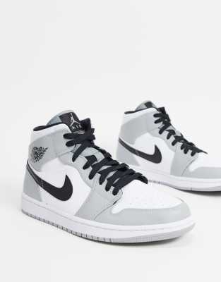 nike air jordan grey and white