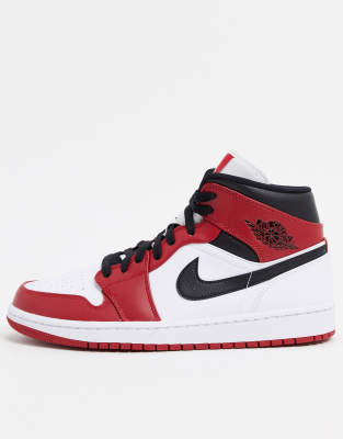 air jordan 1 red and white