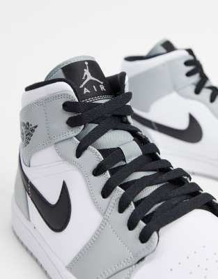 nike air jordan mid trainers in white