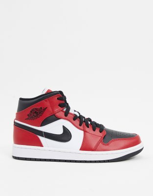 nike air jordan 1 mid trainers in red