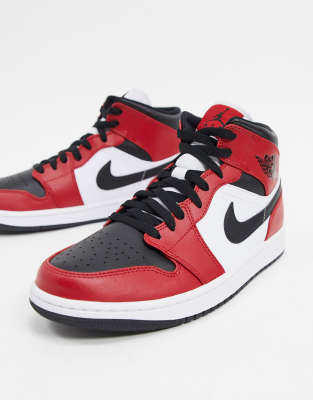 red black trainers