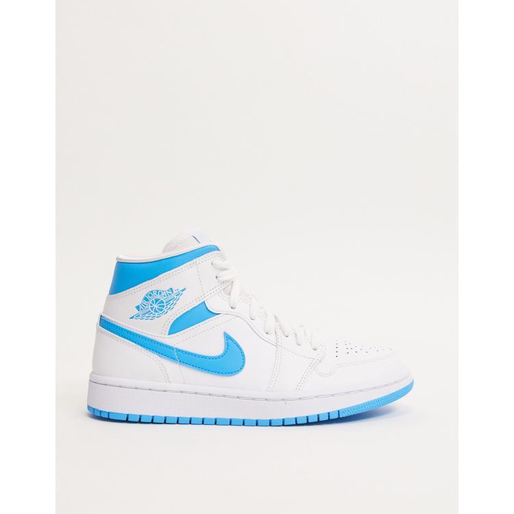 Nike jordan clearance white and blue