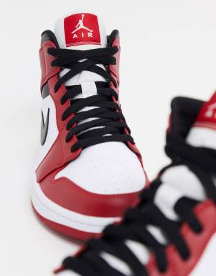 nike air jordan 1 mid trainers in red