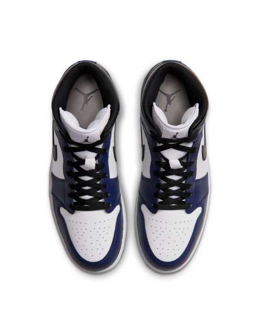Nike Air Jordan 1 Mid zapatillas de deporte en blanco, 4 de 4
