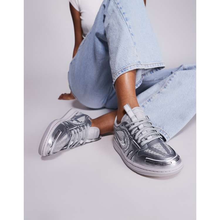 Nike Air Jordan 1 MM Low V3 sneakers in metallic silver | ASOS