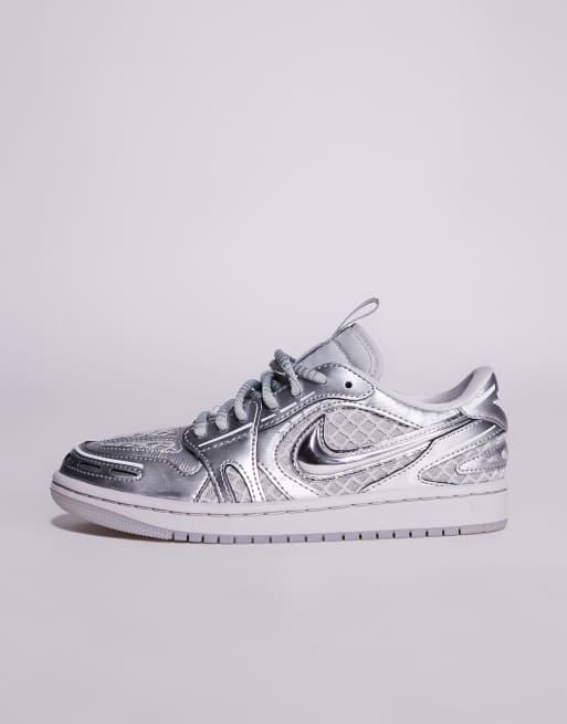 Nike Air Jordan 1 MM Low V3 sneakers in metallic silver | ASOS