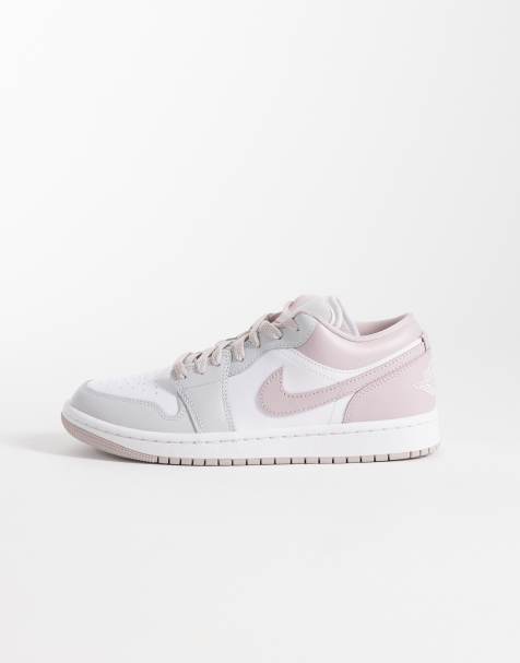 Nike – Air Jordan 1 – Niedrige Sneaker in Weiß und Rosa - view 1