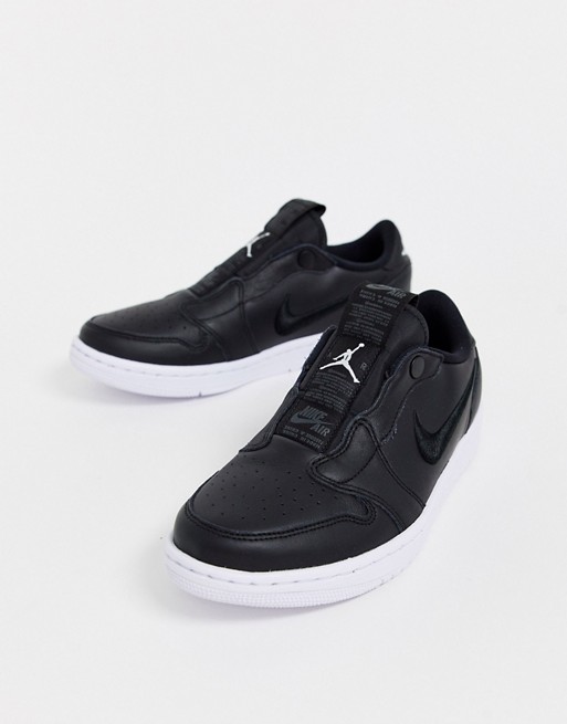 Nike Air Jordan 1 Retro Black Low Slip On Trainers