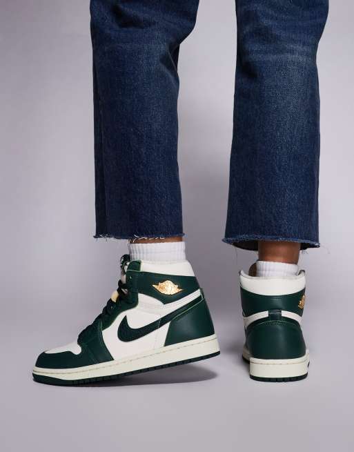 NIKE エアジョーダン1 レトロ ハイ OG オリーブ OFF-WHITE Nike Air Jordan 1 Retro High OG sneakers in off white and green | ASOS
