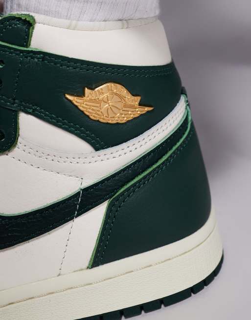 Nike Air Jordan 1 Retro High OG sneakers in off white and green | ASOS