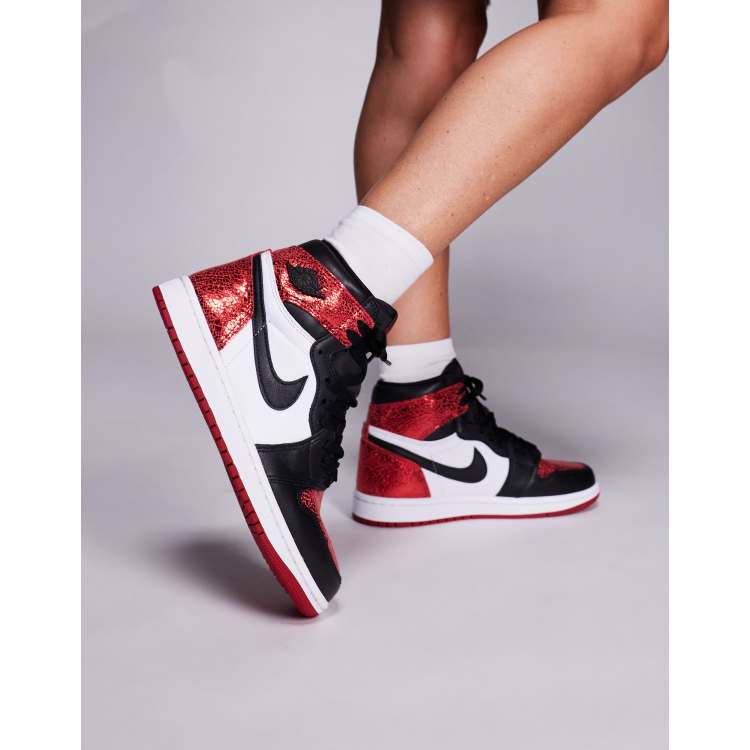 Nike Air Jordan Retro High OG sneakers in red and black ASOS