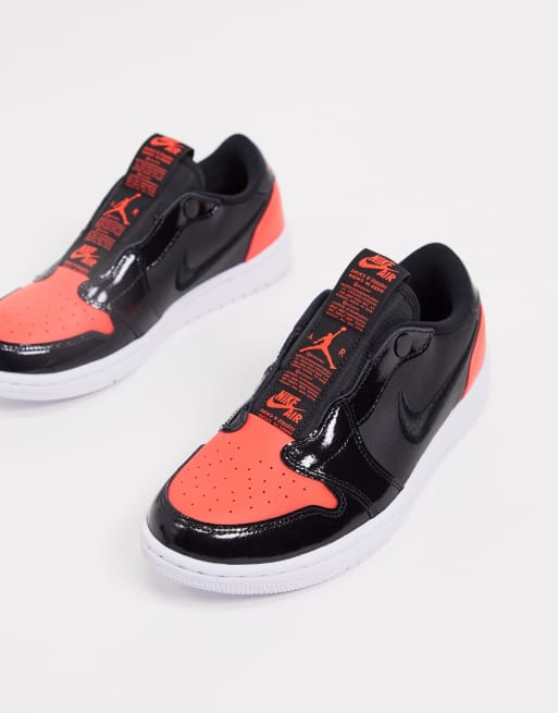 Nike Air Jordan 1 Retro Low Red And Black Slip On Sneakers Asos