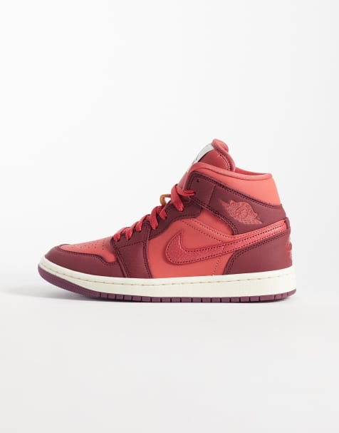 Nike Air Jordan 1 SE Mid sneakers in red drench - view 1