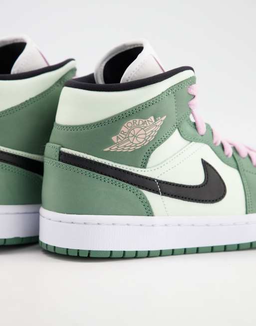 Nike – Air Jordan 1 SE – Mittelhohe Sneaker in Minzgrün und Holländischgrün, 4 von 4