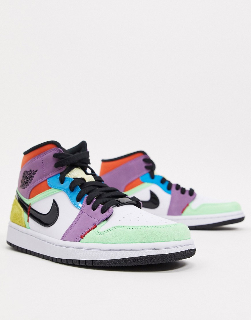 Nike Air - Jordan 1 - Sneakers alte colorblock-Multicolore