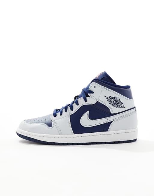 Nike Air Jordan Sneakers alte grigie e blu ASOS