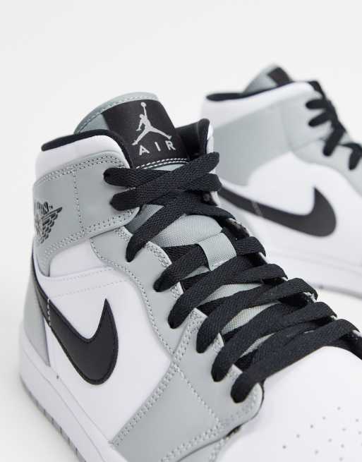 Nike Air - Jordan 1 - Sneakers alte grigio/bianco, 3 di 4