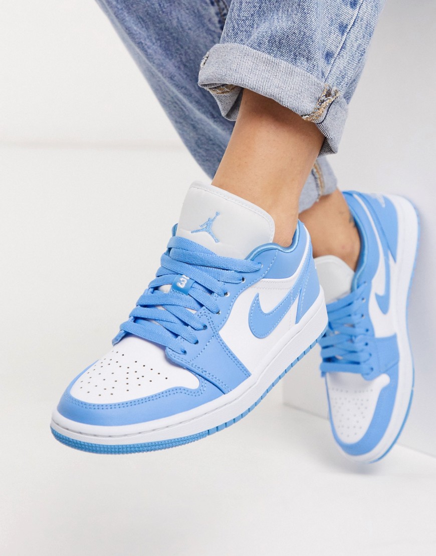 Nike - Air Jordan 1 - Sneakers basse blu e bianche