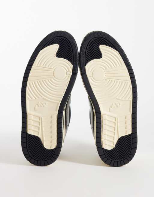 Nike Air Jordan 1 triple stack sneakers with metallic detailing in black, 5 of 5