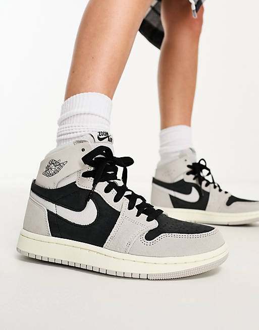 Nike Air Jordan 1 Zoom Comfort 2 sneakers in stone & black