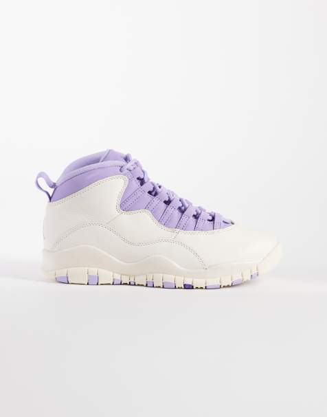 Nike Air Jordan 10 Retro sneakers in beige and purple - view 1