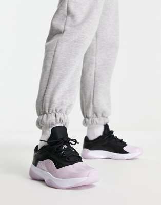 Nike Air Jordan 11 Cmft Low Sneakers In Black And Lilac