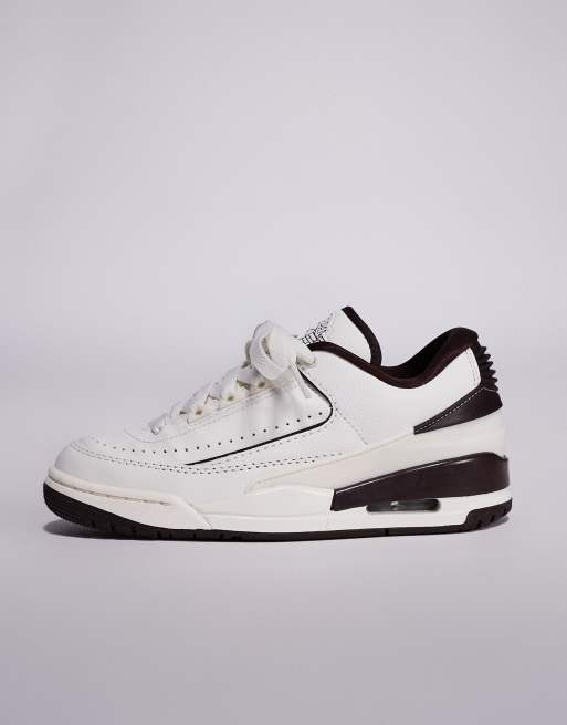 Nike Air Jordan 2/3 sneakers in white and brown, 2 of 5
