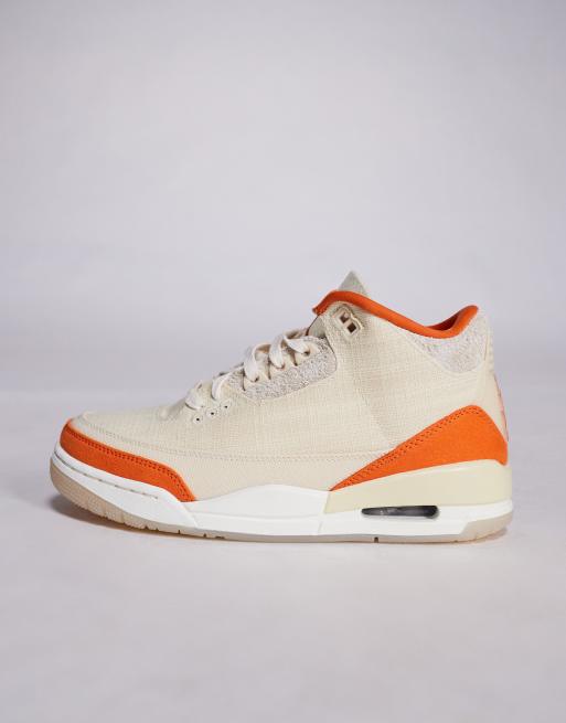 Nike Air Jordan 3 Retro sneakers in orange and off-white | ASOS