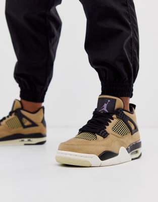 black and beige jordans