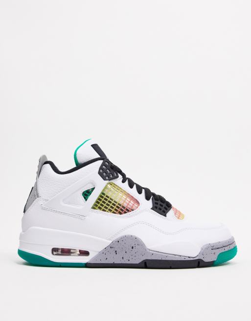 Nike Air Jordan 4 Baskets Blanc et vert