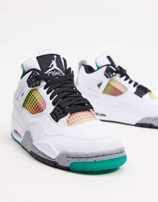 Nike Air Jordan 4 Baskets Blanc et vert