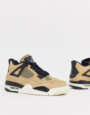 beige and black sneakers