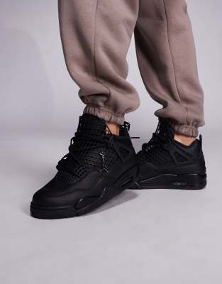 Jordan Nike Air  4 Net Sneakers In Black