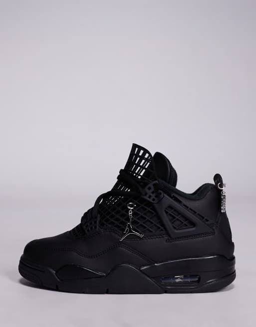 Nike Air Jordan 4 Net sneakers in black and silver | ASOS