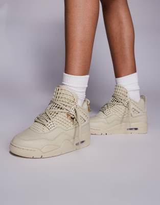 Nike Air Jordan 4 Net sneakers in metallic and gold - view 1