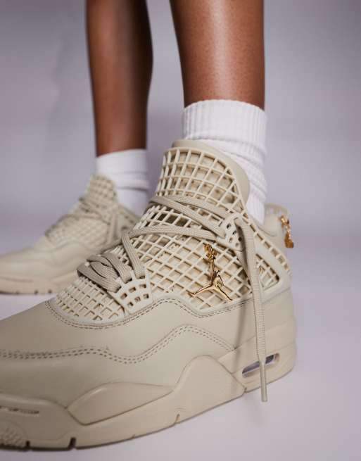 Nike Air Jordan 4 Net sneakers in metallic and gold | ASOS
