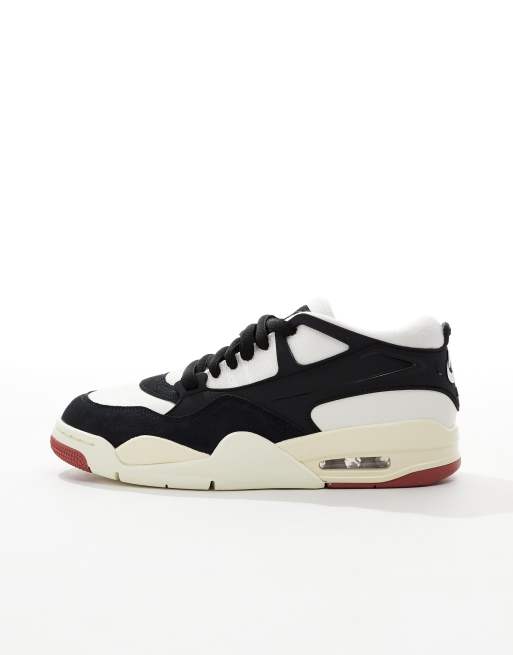 Nike Air Jordan 4 remastered trainers in white and black - WHITE, 2 of 5