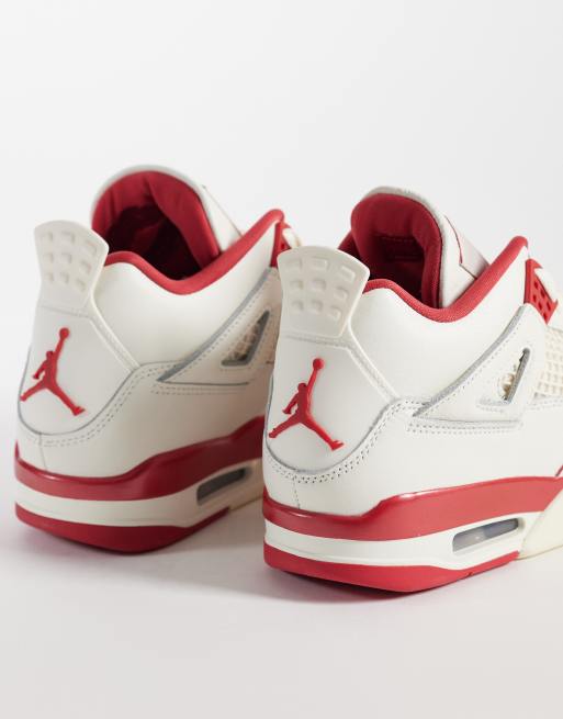 Nike Air Jordan 4 Retro sneakers in beige and red, 2 of 5
