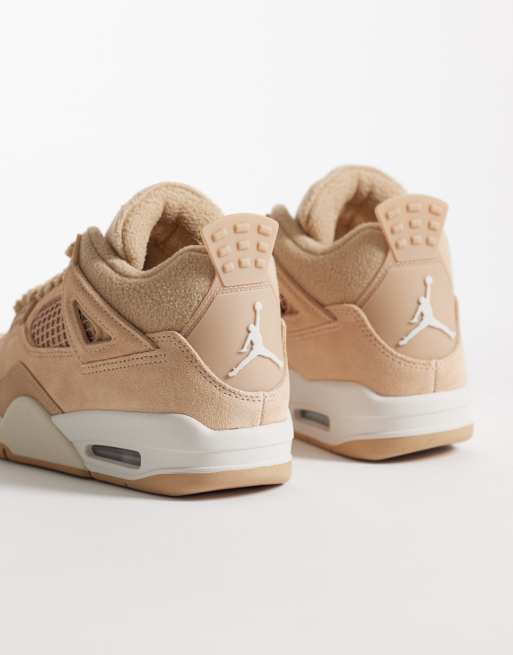 Nike Air Jordan 4 Retro sneakers in beige, 3 of 5