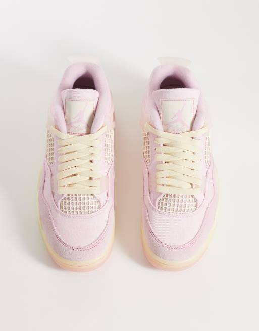 Nike Air Jordan 4 Retro sneakers in light pink, 3 of 5