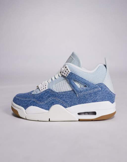 Nike Air Jordan 4 Retro sneakers in off white and brown