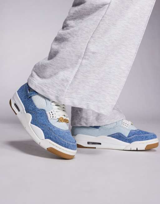 Nike Air Jordan 4 Retro sneakers in off white and brown, 4 of 5